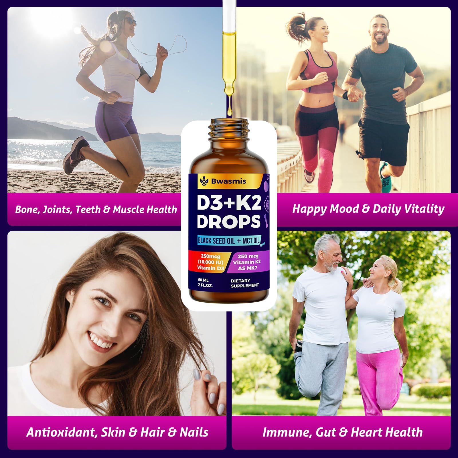 Mood and energy support from D3 K2 drops