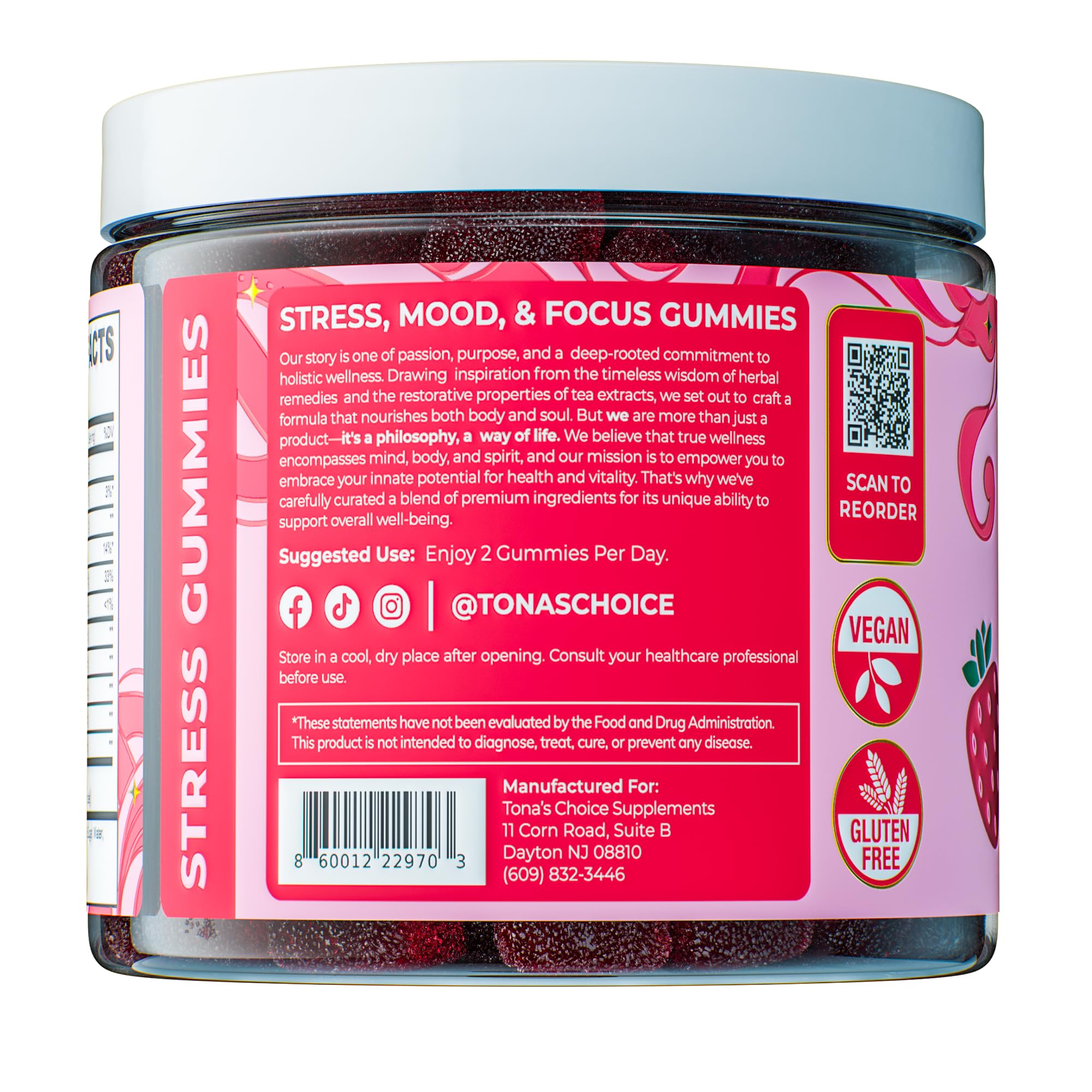 Gummies emphasizing mood focus and sleep support