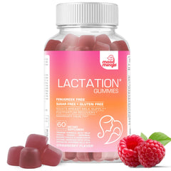 Mood Mingle Lactation Gummies bottle on a white background