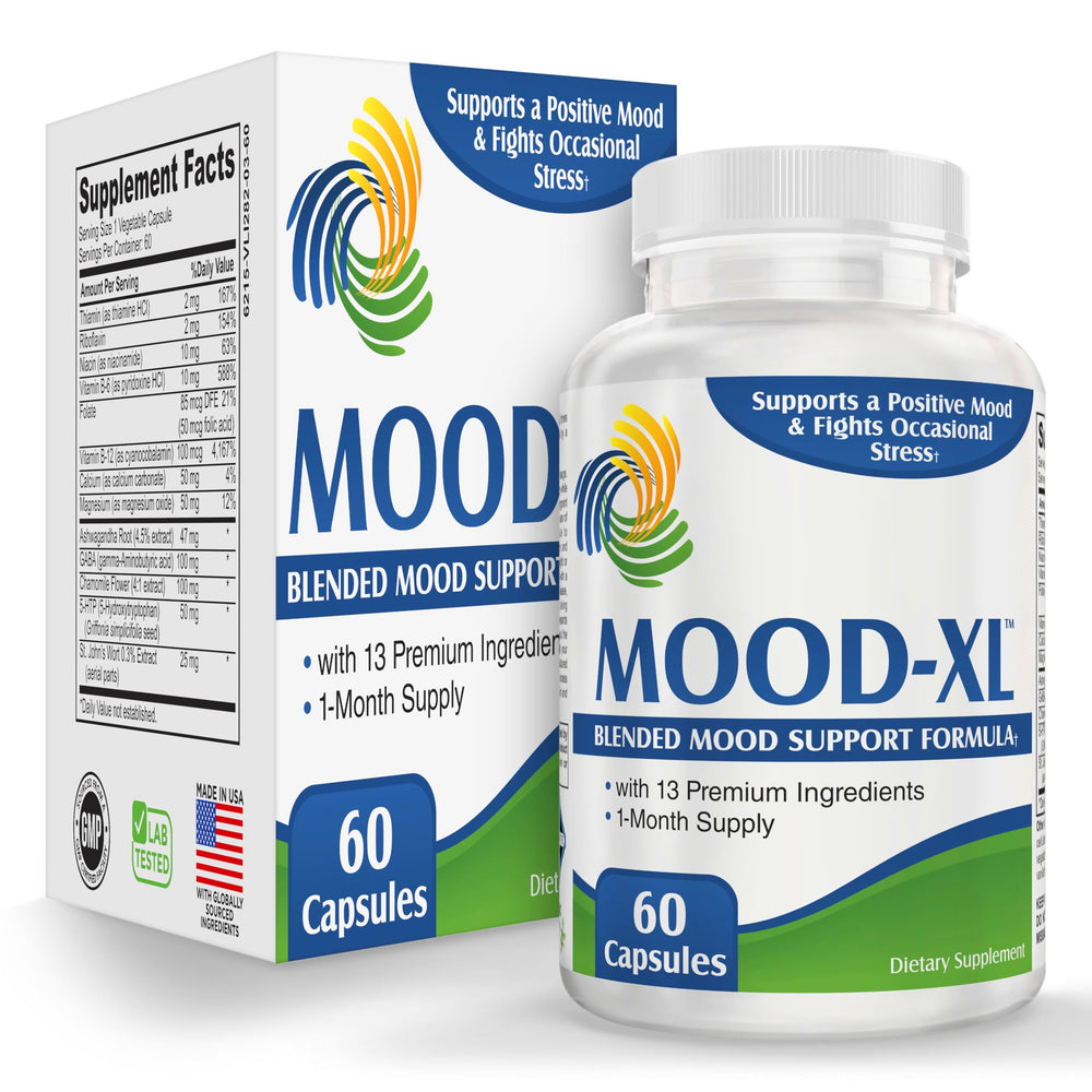 Close-up of Mood-XL ingredients list