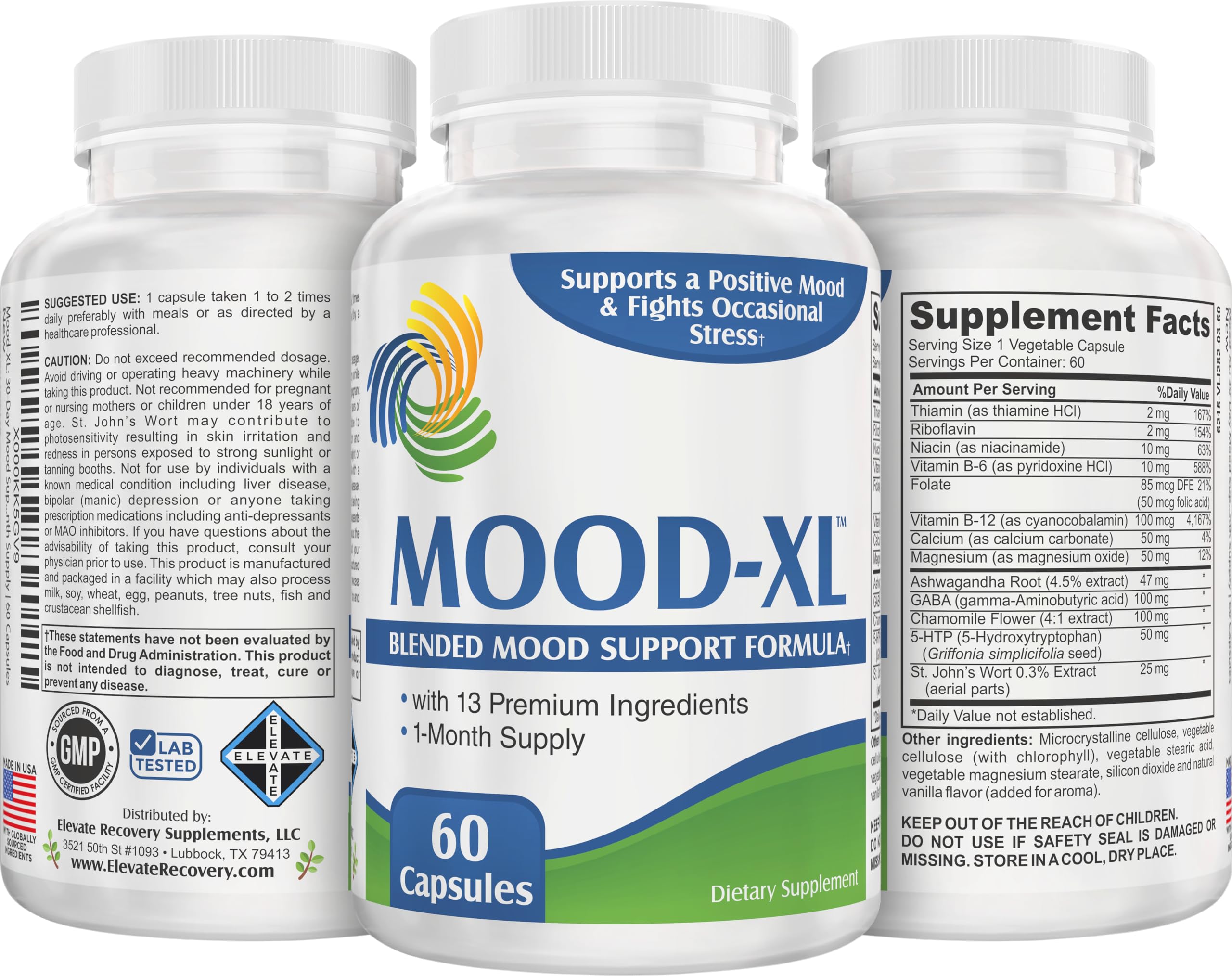 Made in USA label and GMP facility reference