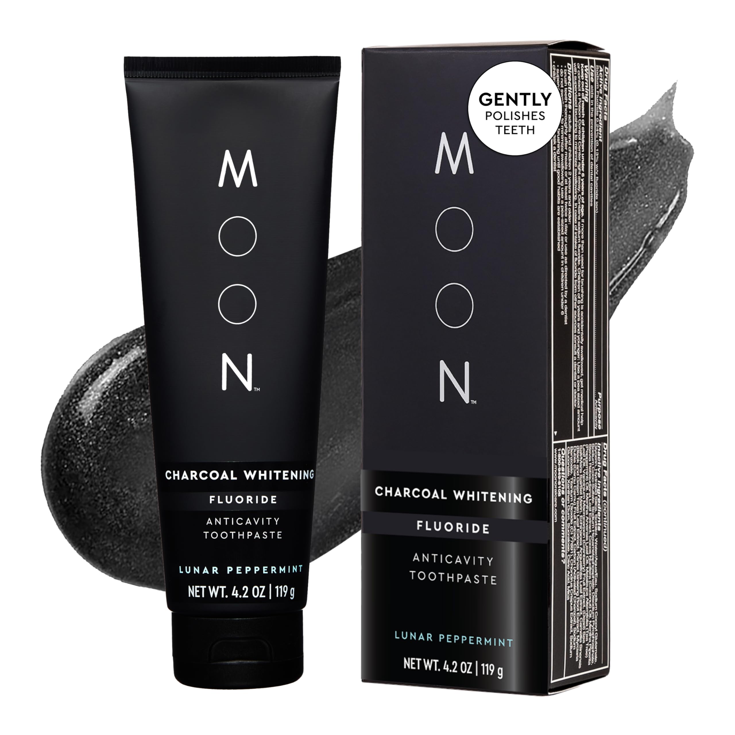 MOON Charcoal Toothpaste 4.2 oz front view