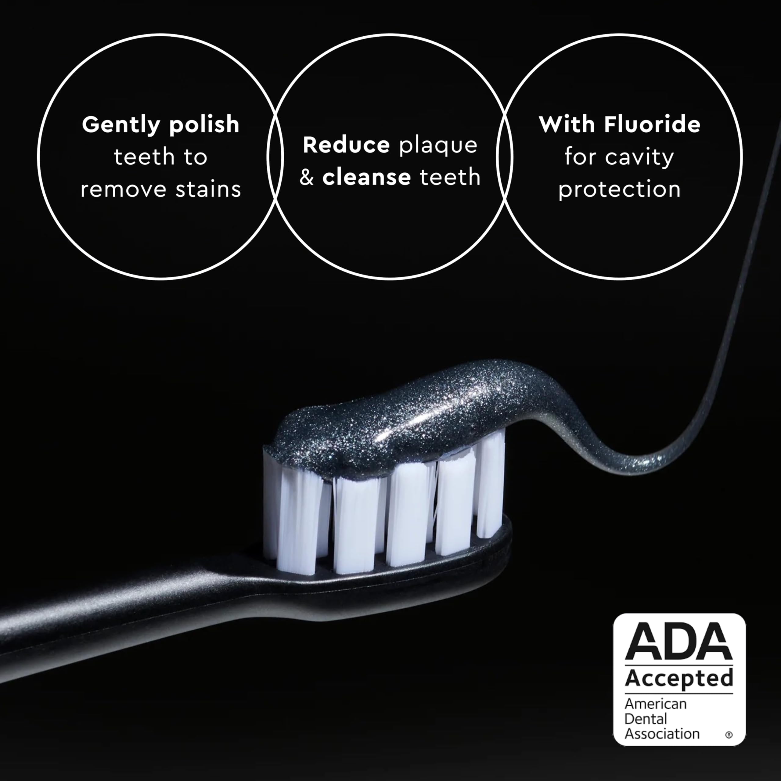 Close-up of toothpaste foam showing low-mess formula