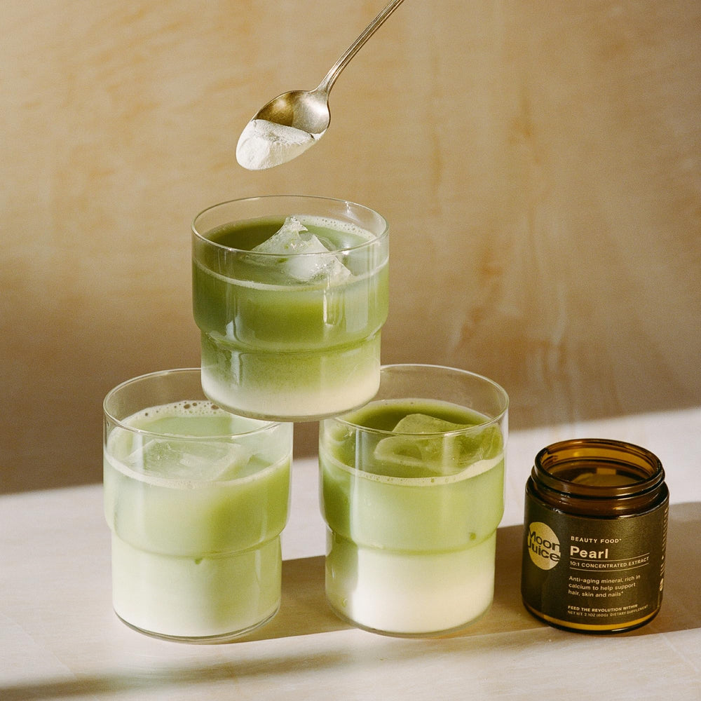 Sustainably-sourced, non-GMO, gluten-free Moon Juice Pearl packaging