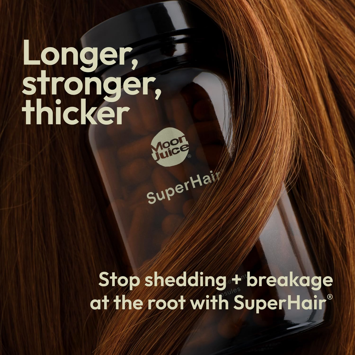 Biotin-rich hair vitamins in SuperHair formula