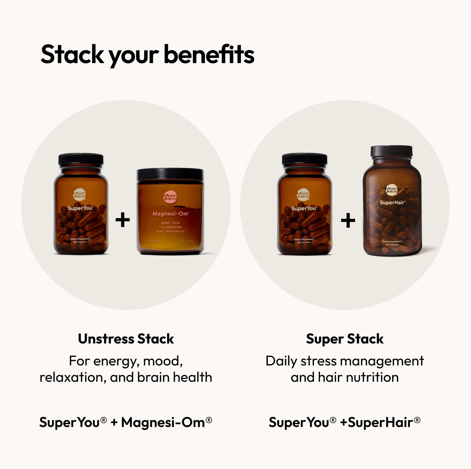 Vegan Non-GMO 100% traceable Moon Juice packaging