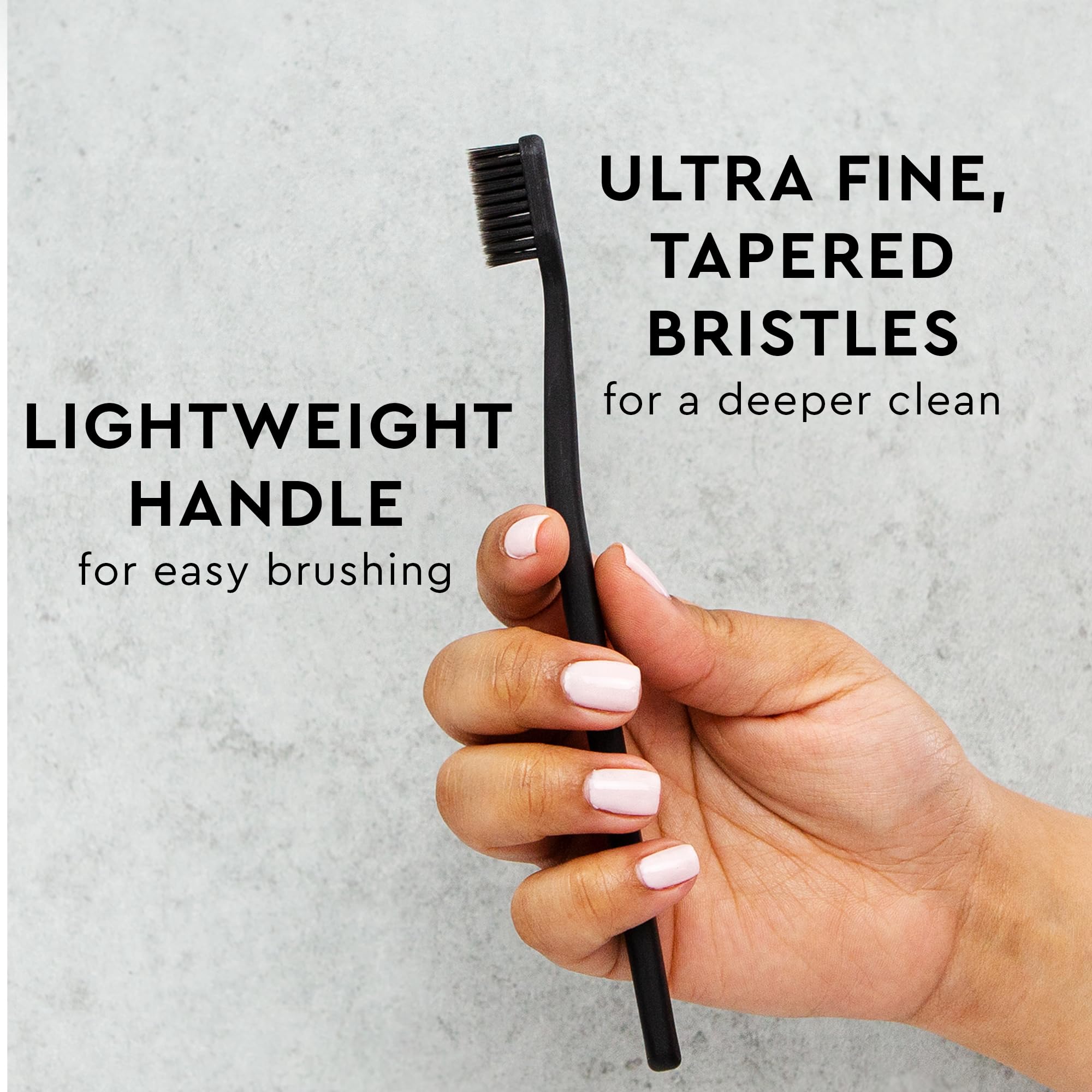 Close-up of MOON soft toothbrush bristles detail