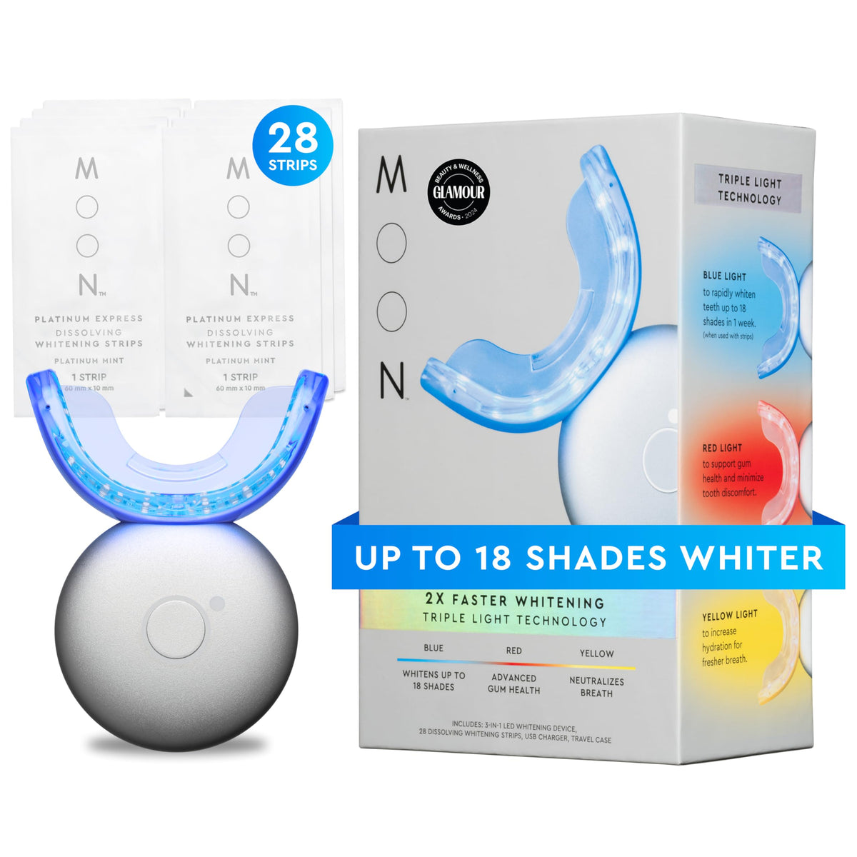 MOON Teeth Whitening Kit box and packaging