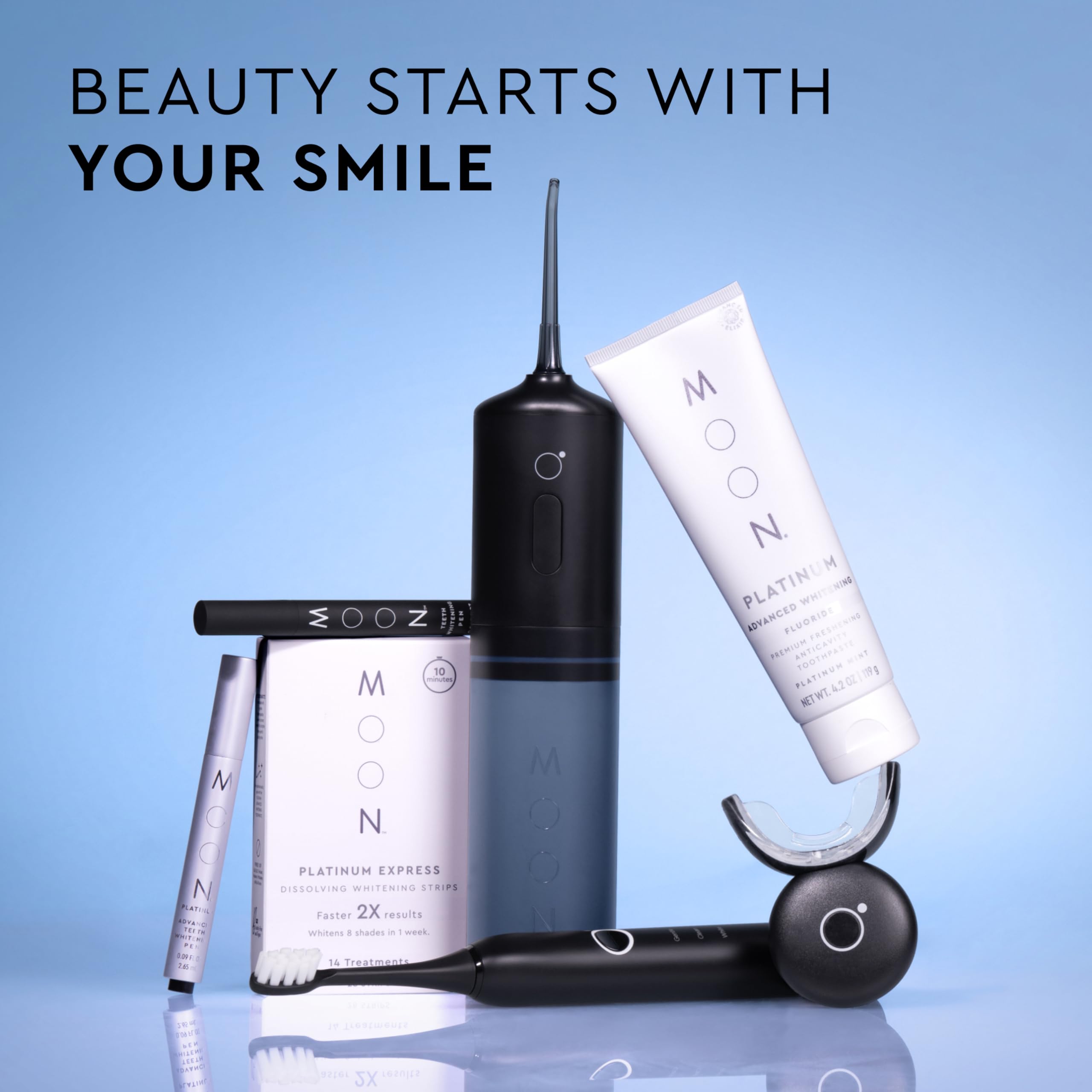 Braces-safe flossing with Moon Water Flosser