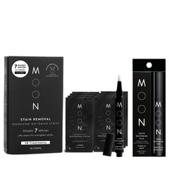 MOON Whitening Pen and 56-count Dissolving Strips duo – Vanilla Mint, front view