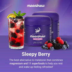 Two-jar MoonBrew Sleepy Berry sleep aid package