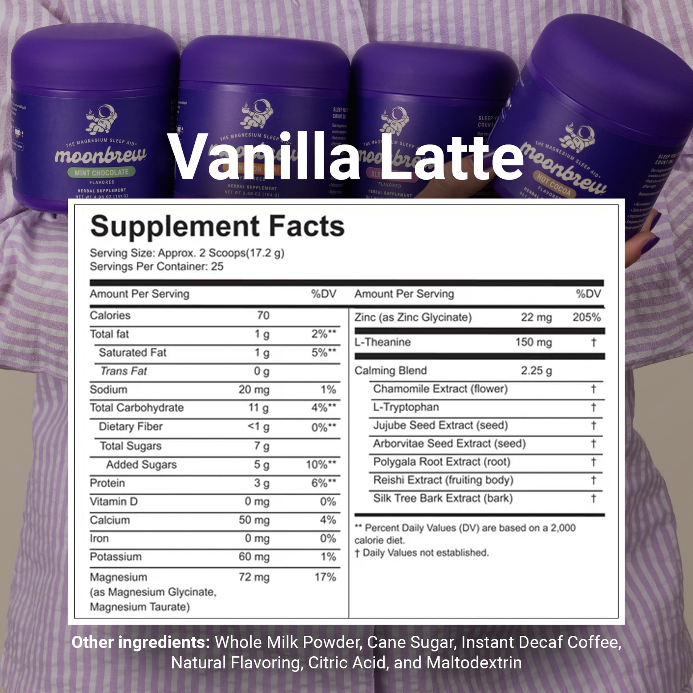 MoonBrew Sleepy Berry jar showing 25 servings