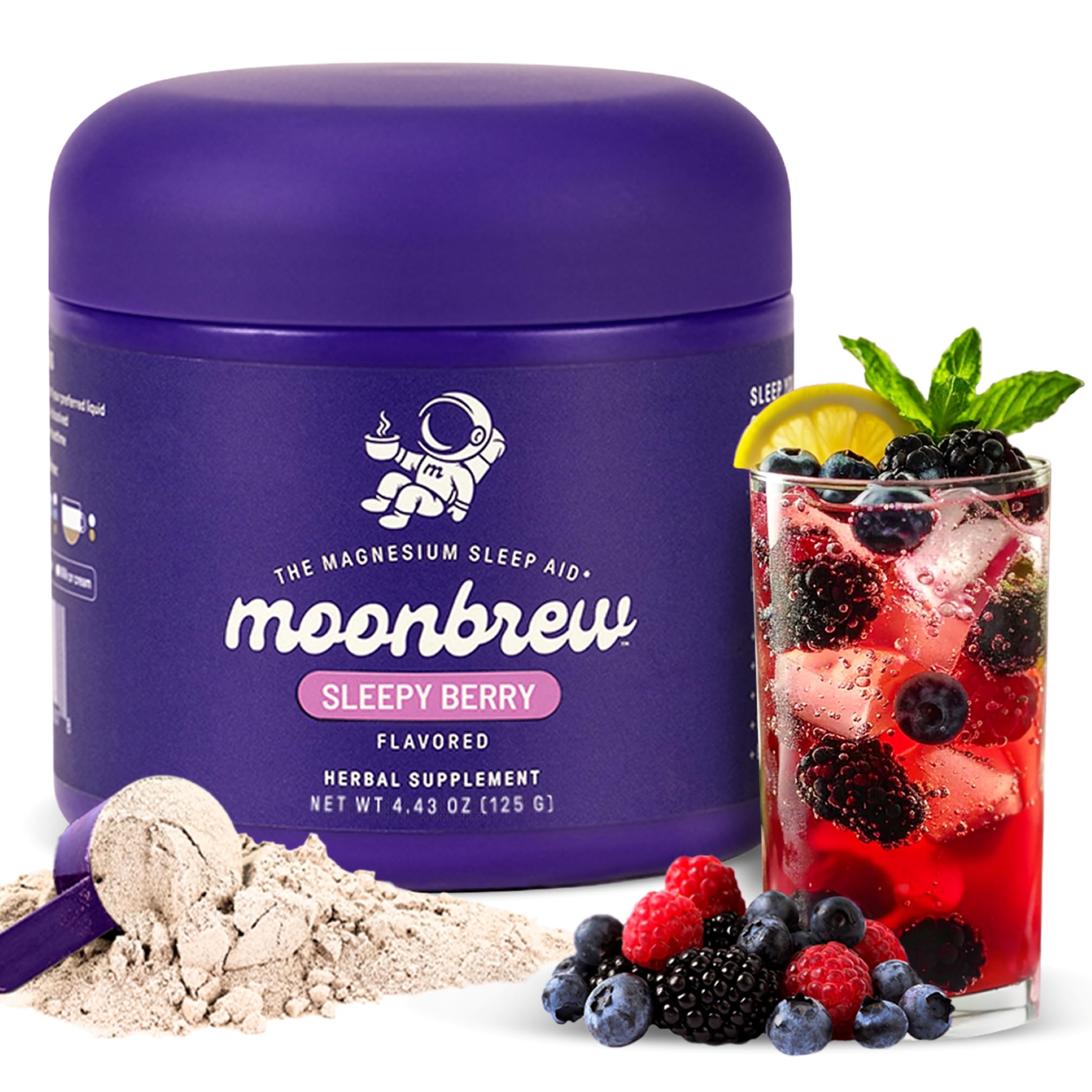 MoonBrew Nighttime Sleepy Berry jar – front view