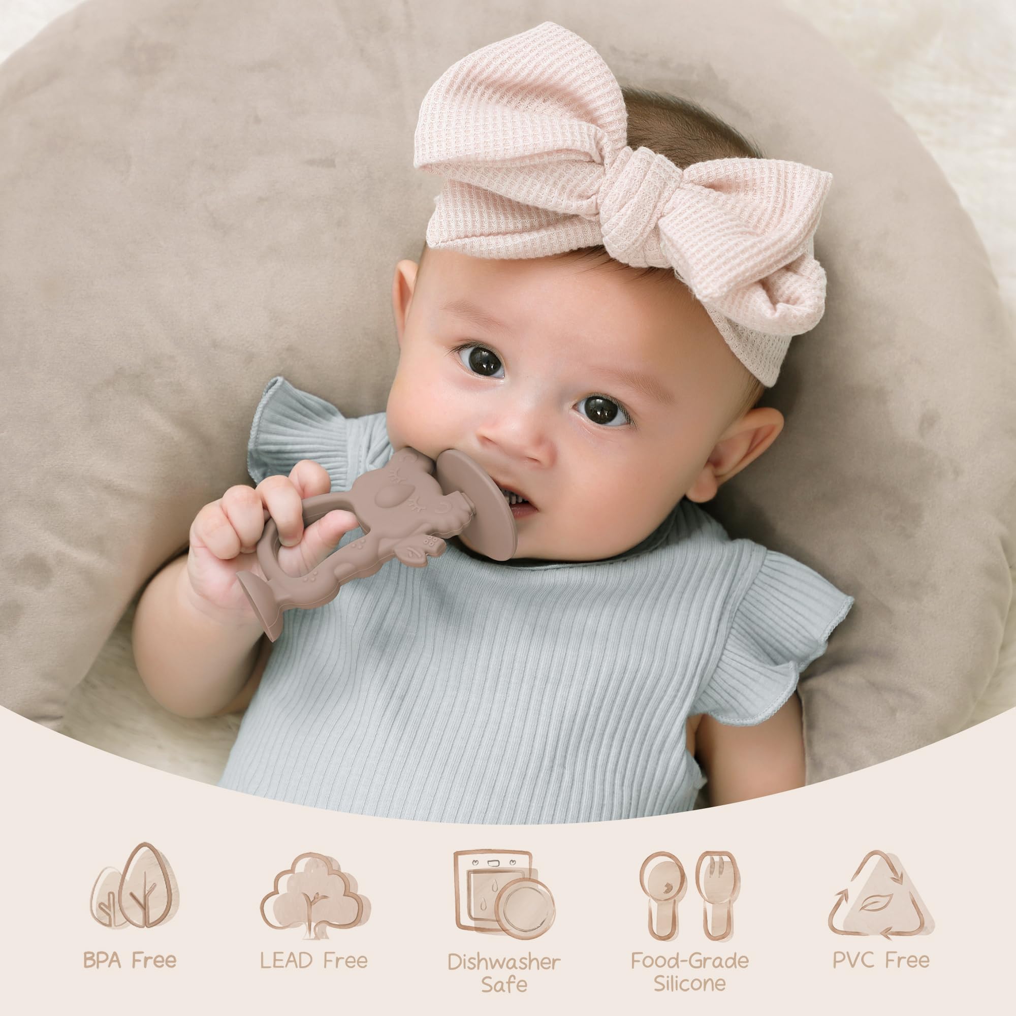 Moonkie finger toothbrush with soft bristles