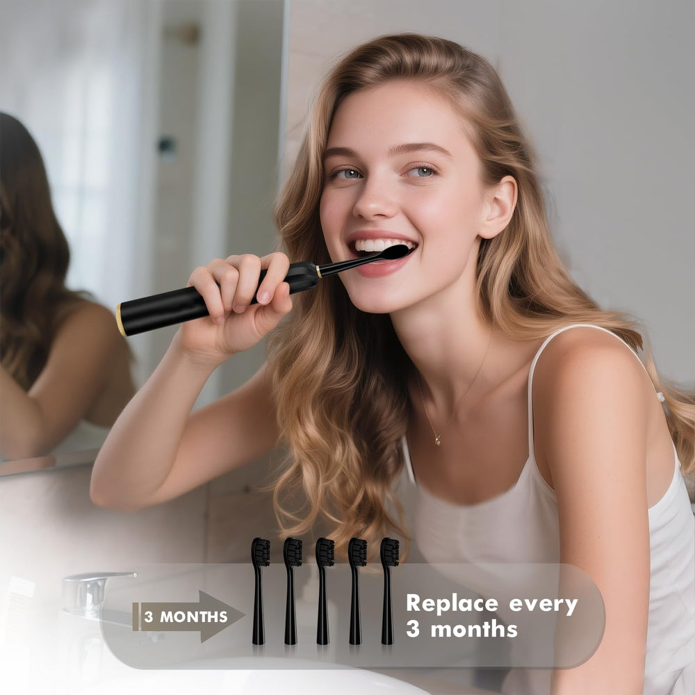 Side profile of MOPIKO toothbrush with attached brush head