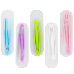 MorTime 5-Pack Portable Contact Lens Tool Case Set green with Inserter/Remover and Soft Tip Tweezer