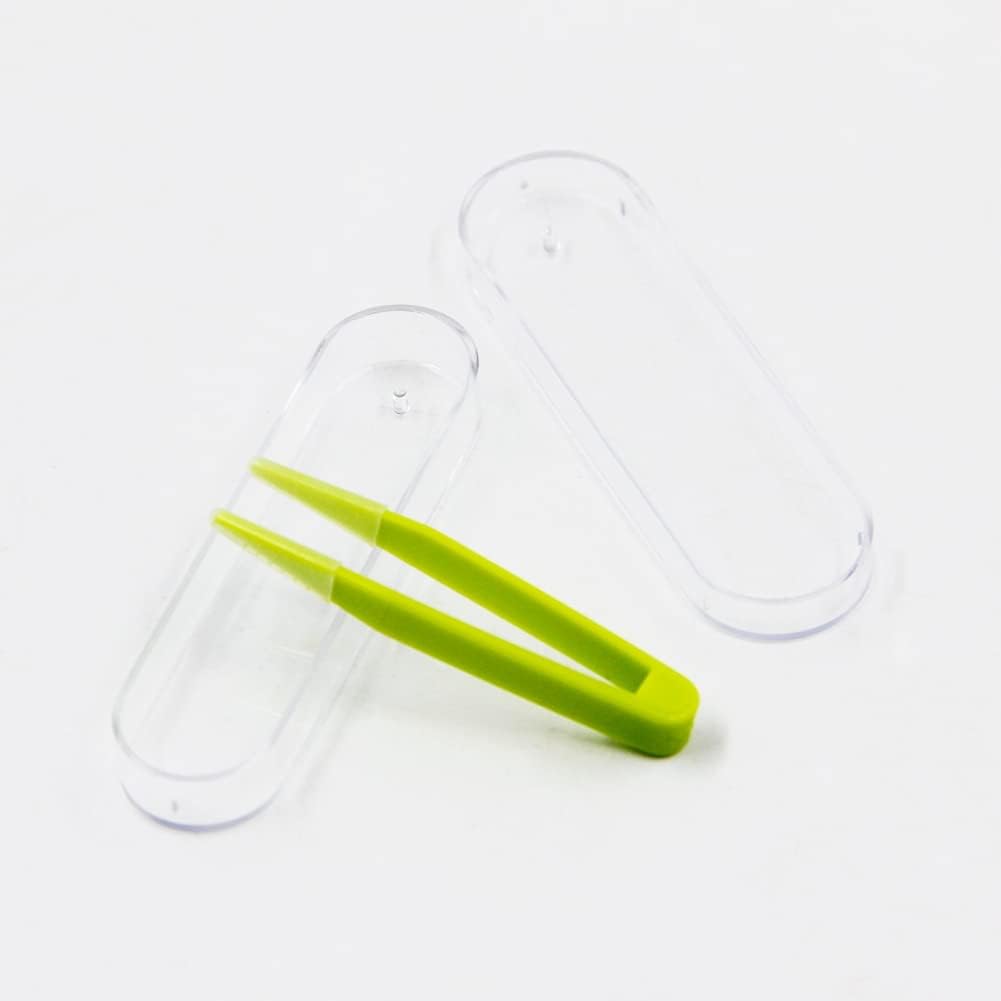 MorTime 5-Pack Portable Contact Lens Tool Case Set white with Inserter/Remover and Soft Tip Tweezer