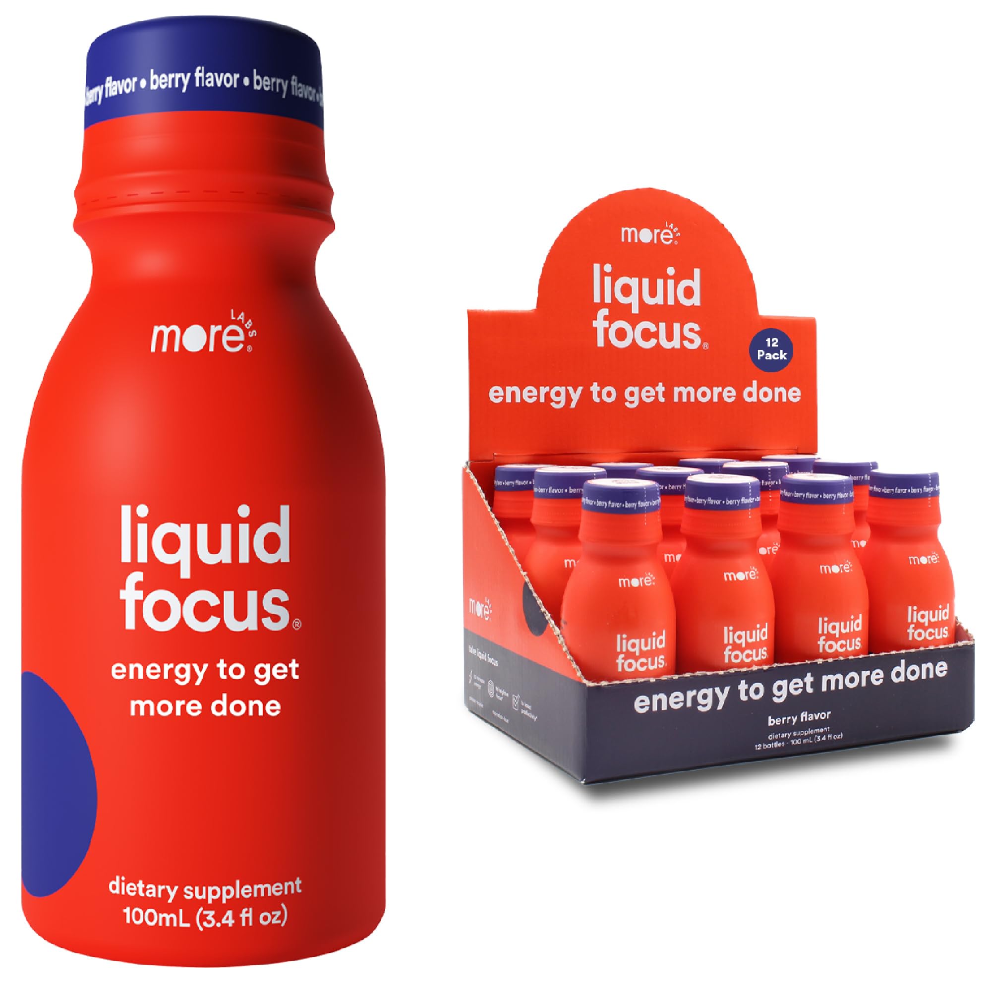More Labs Liquid Focus bottle delivers focused energy for busy days.