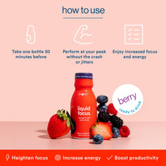 More Labs Liquid Focus glass beside notebook during study session.