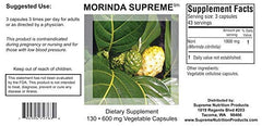 Close-up of Morinda Supreme 130 Noni Capsules