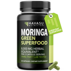 Moringa capsules 800mg with 10:1 extract label