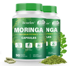 Two bottles of Moringa Capsules 800mg - product hero image