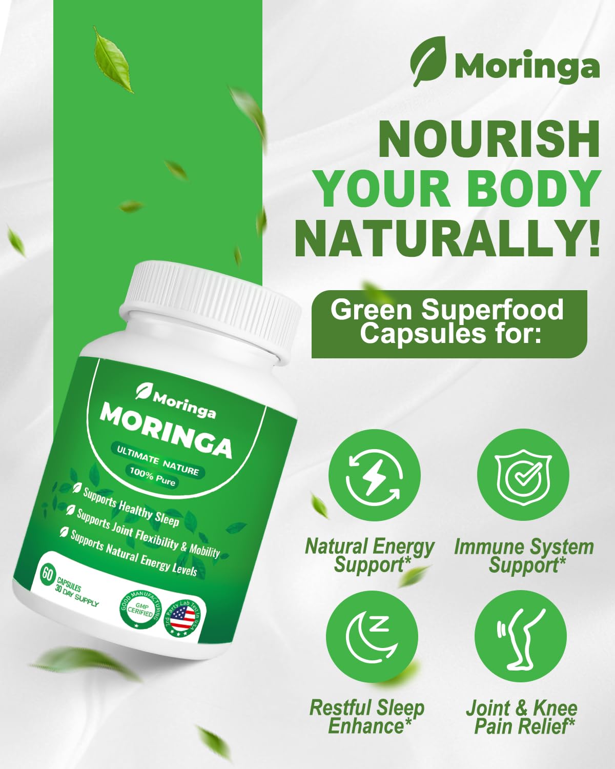 Nutrition highlights: vitamins, antioxidants and amino acids in moringa