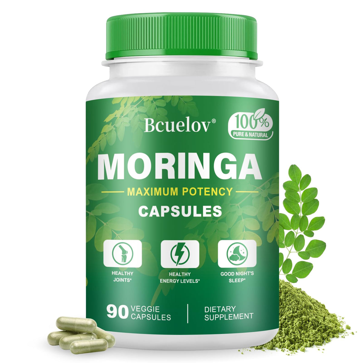 Moringa capsules bottle 800mg with 90 capsules