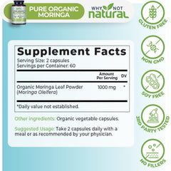 Moringa capsules associated with energy and digestion support