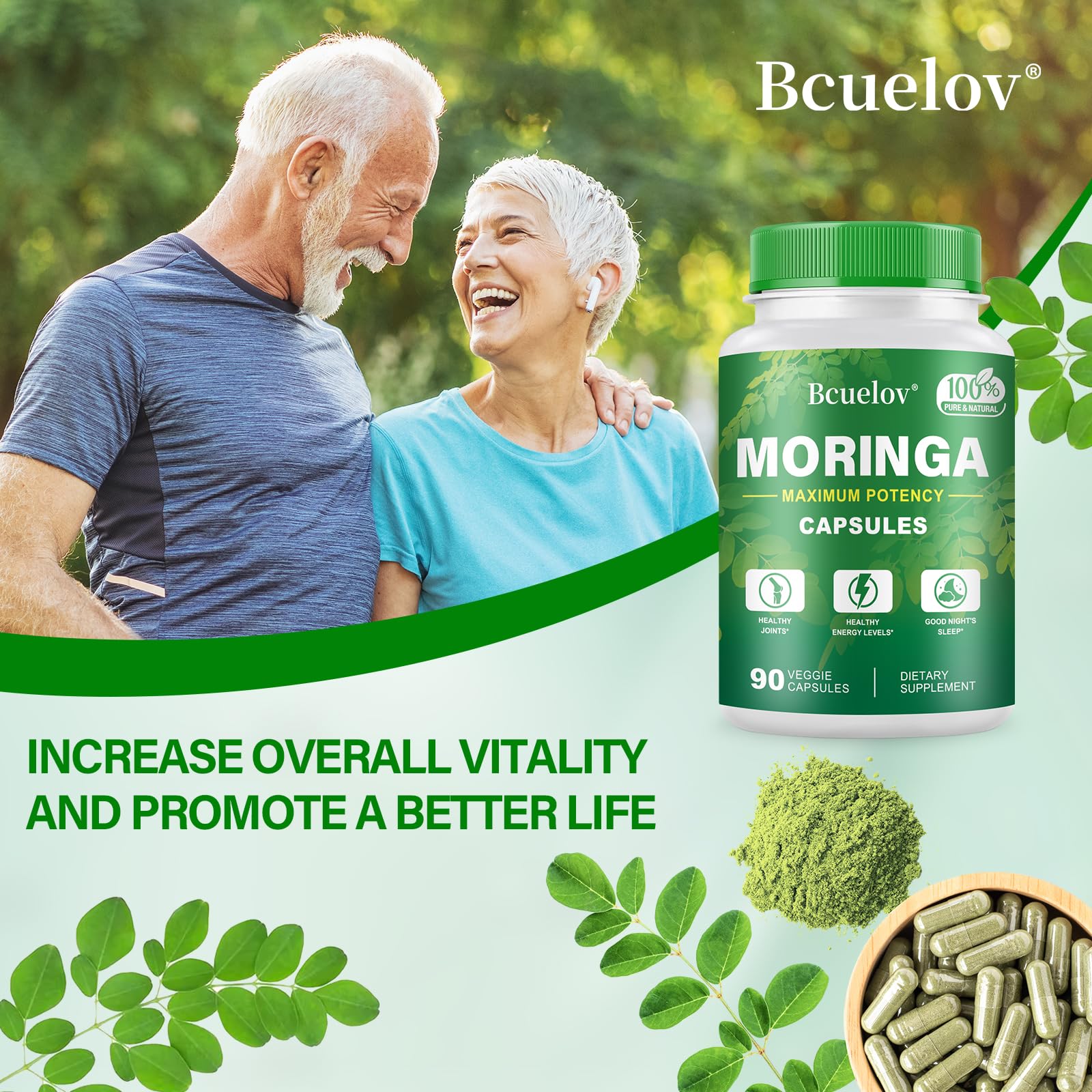 Gluten-free moringa capsules