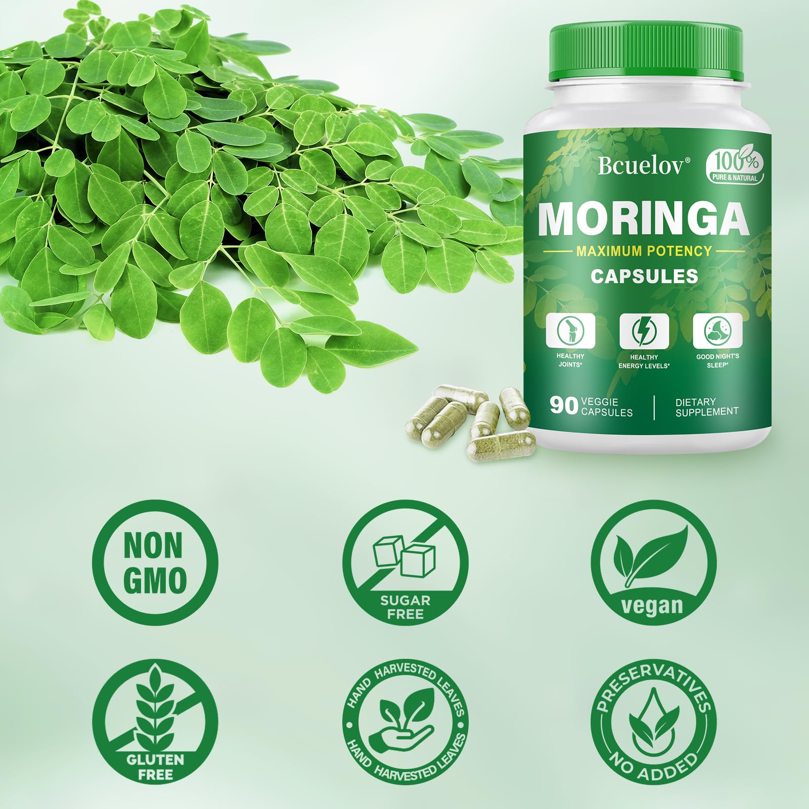Third-party lab tested moringa capsules