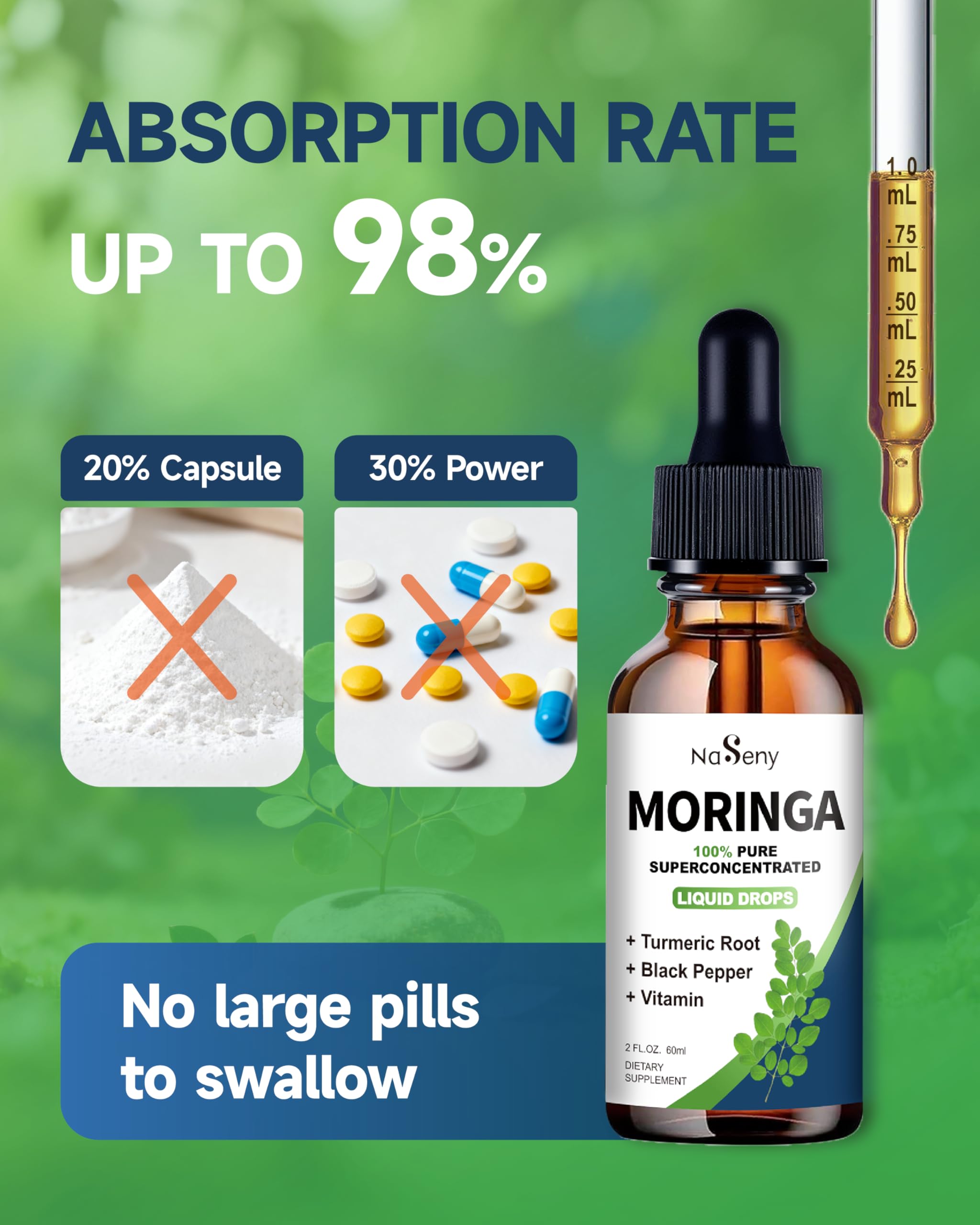 Third-party lab test certificate for Moringa Drops