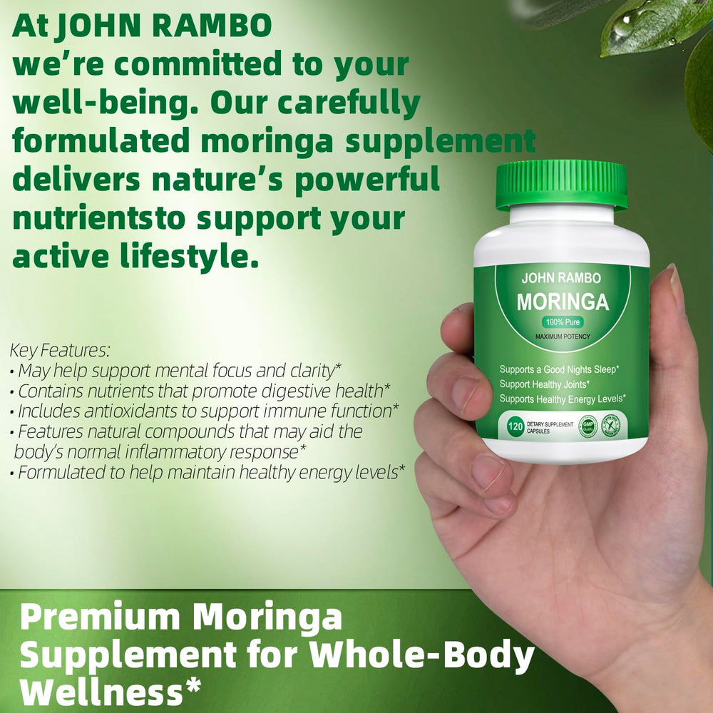 Ingredients and nutrition information for Moringa capsules