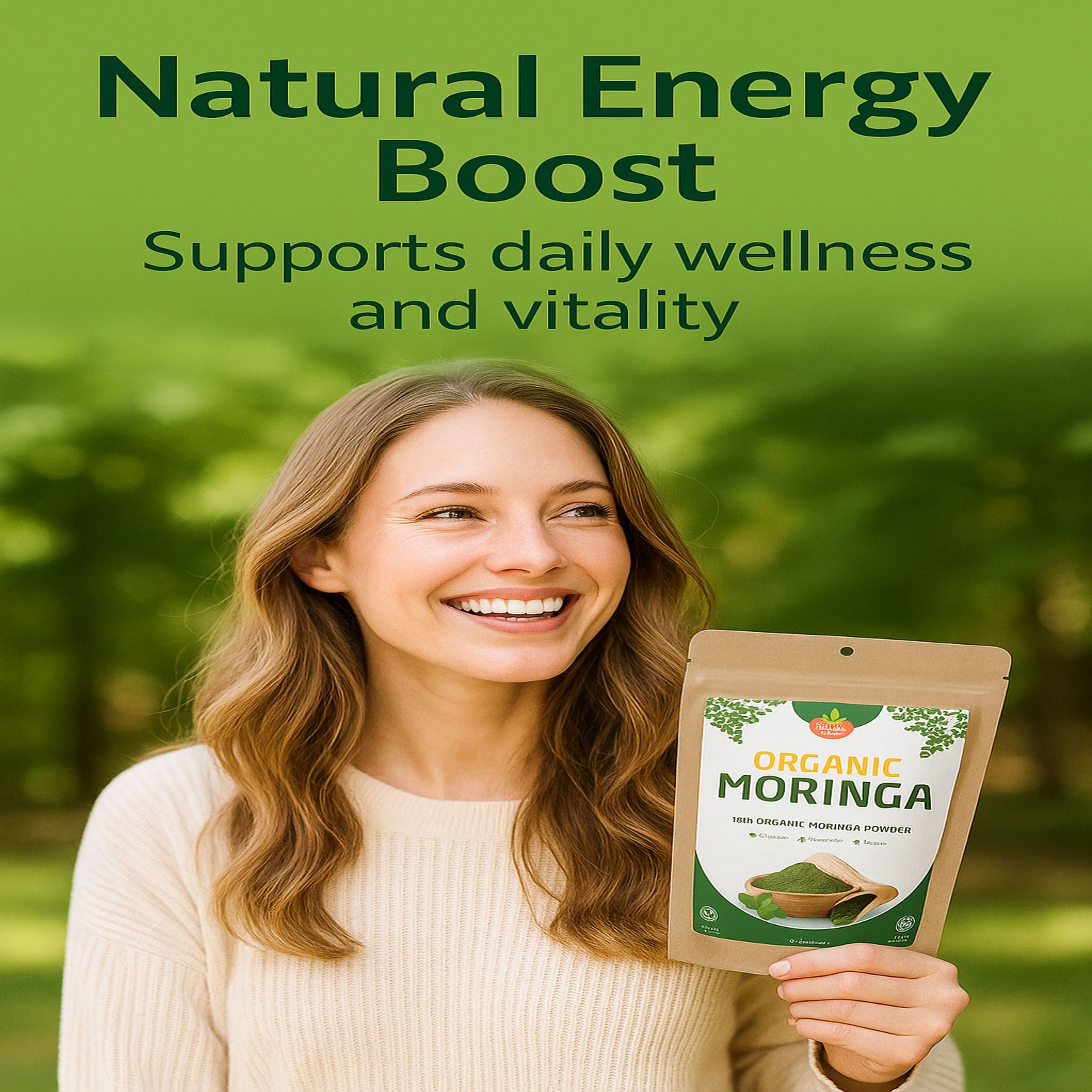 Smoothie prepared with moringa powder