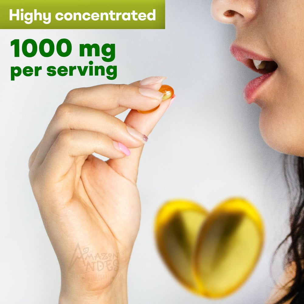 Nutrition facts panel for Moringa Seed Oil Softgels 1000mg