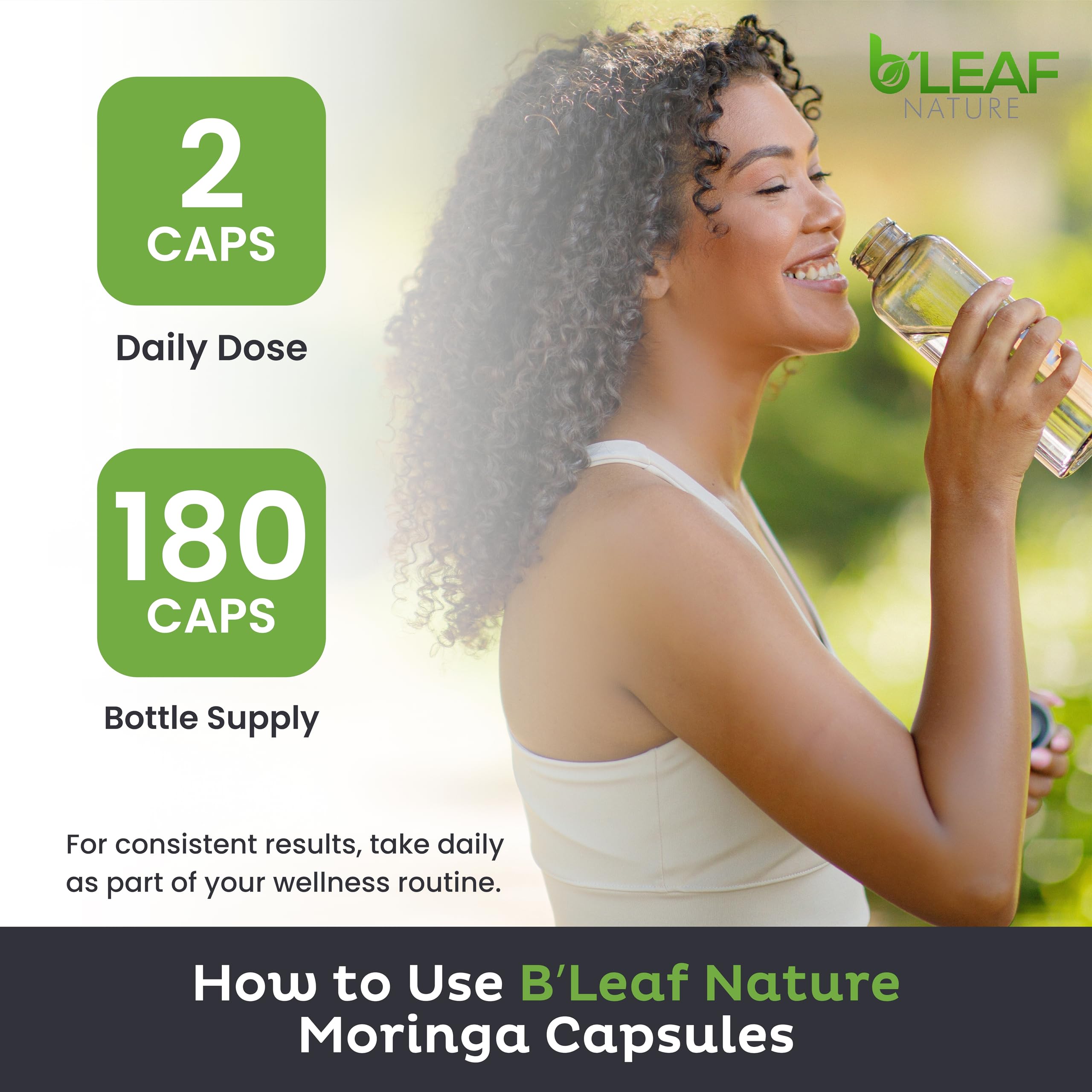 Moringa supplement ingredients label