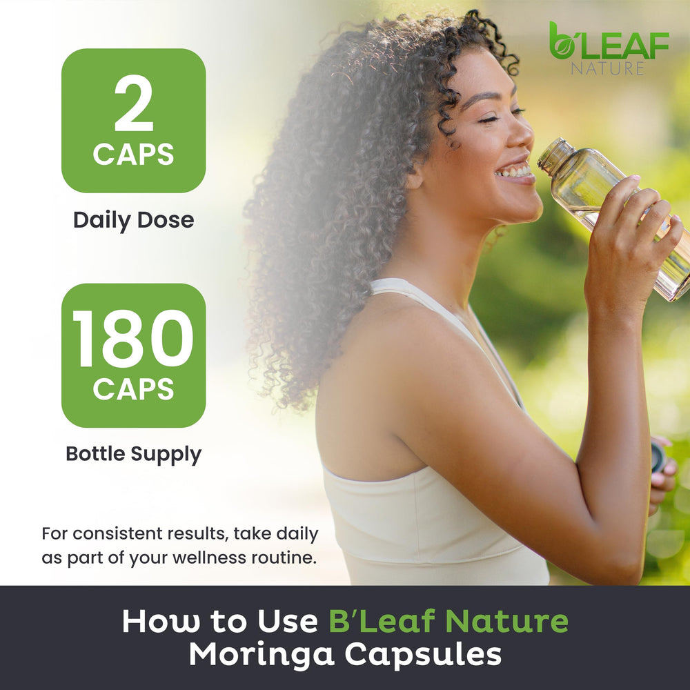 Moringa supplement ingredients label