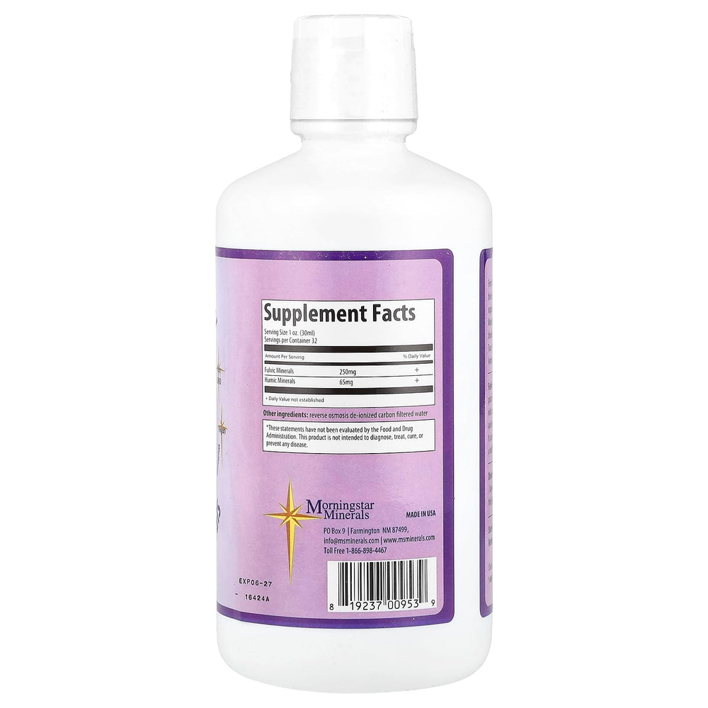 Close-up of liquid Fulvic and Humic minerals