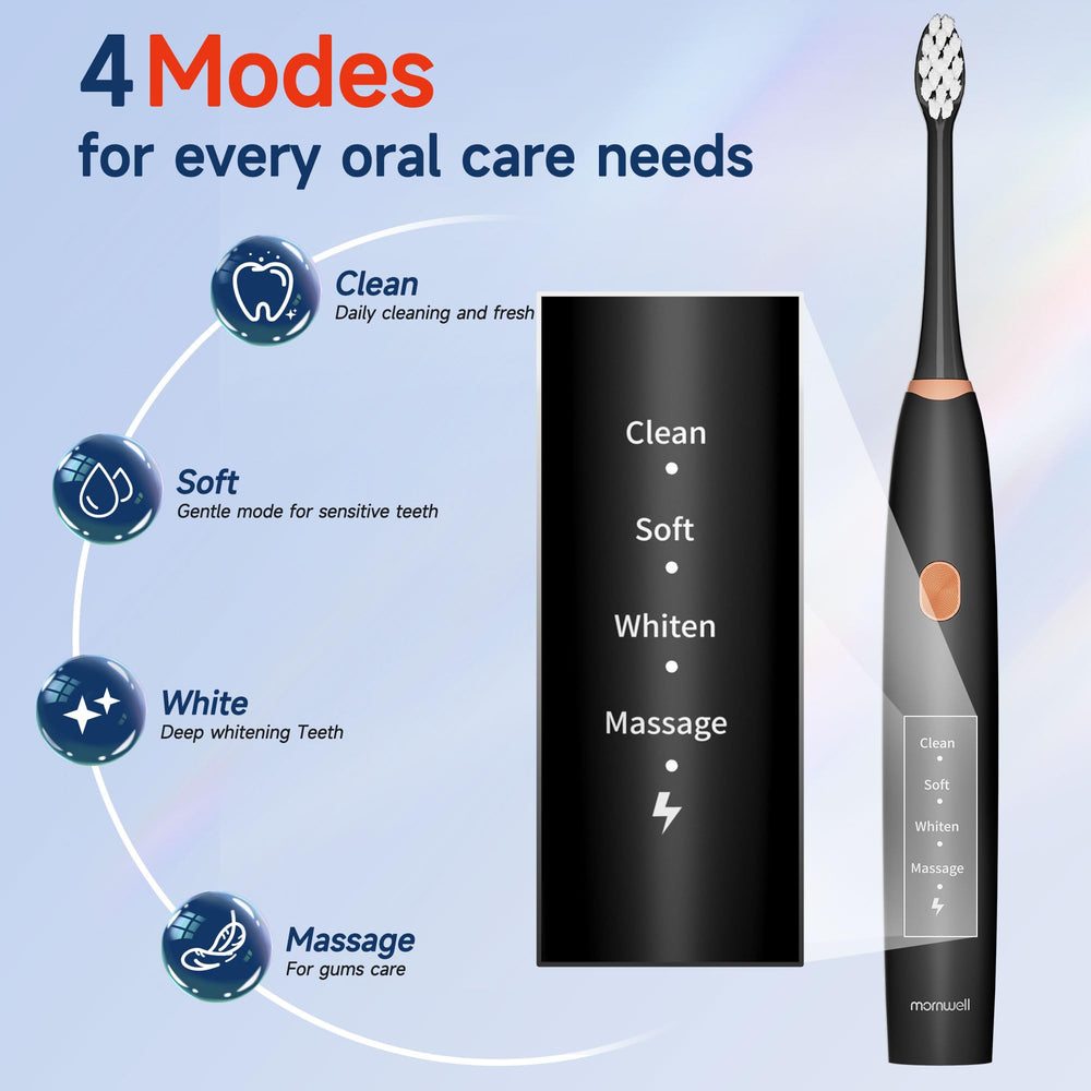 Four modes Whiten, Clean, Soft, and Massage for personalized care