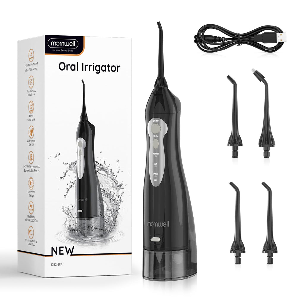 Mornwell Water Flosser with 330ml tank and USB charging