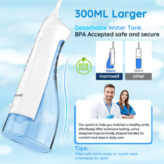 Four interchangeable jet tips for Mornwell flosser