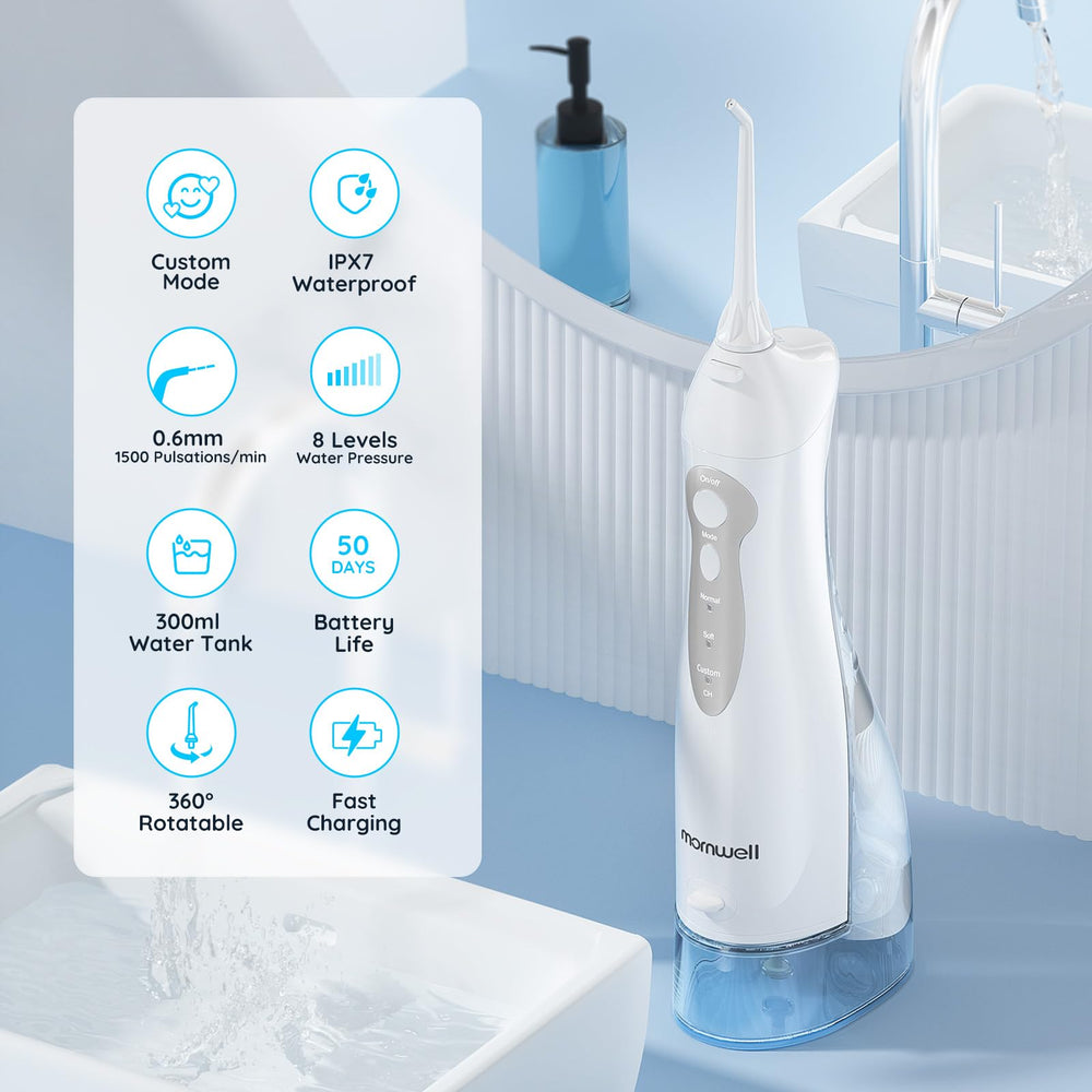 IPX7 waterproof rating for Mornwell flosser