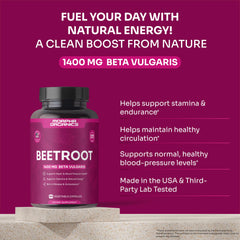Morpha Organics Beet Root Capsules inner view highlights easy swallowing for daily use