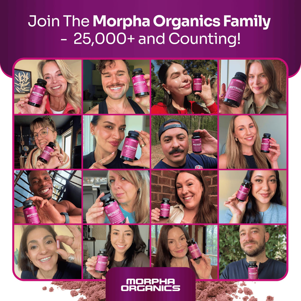 Morpha Organics Beet Root Capsules two-capsule serving for endurance support