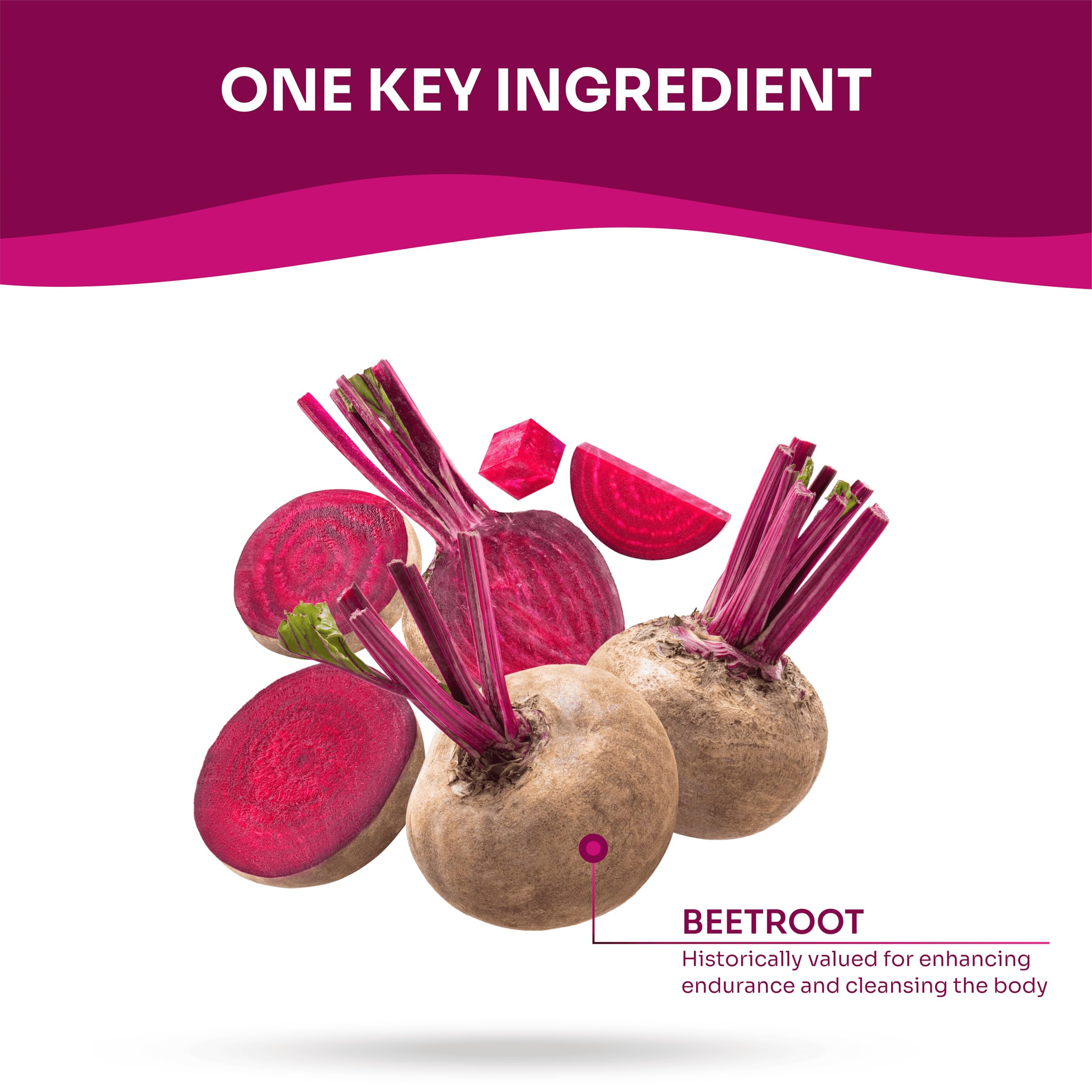 Morpha Organics Beet Root Ingredients glass display highlights betalains and antioxidants