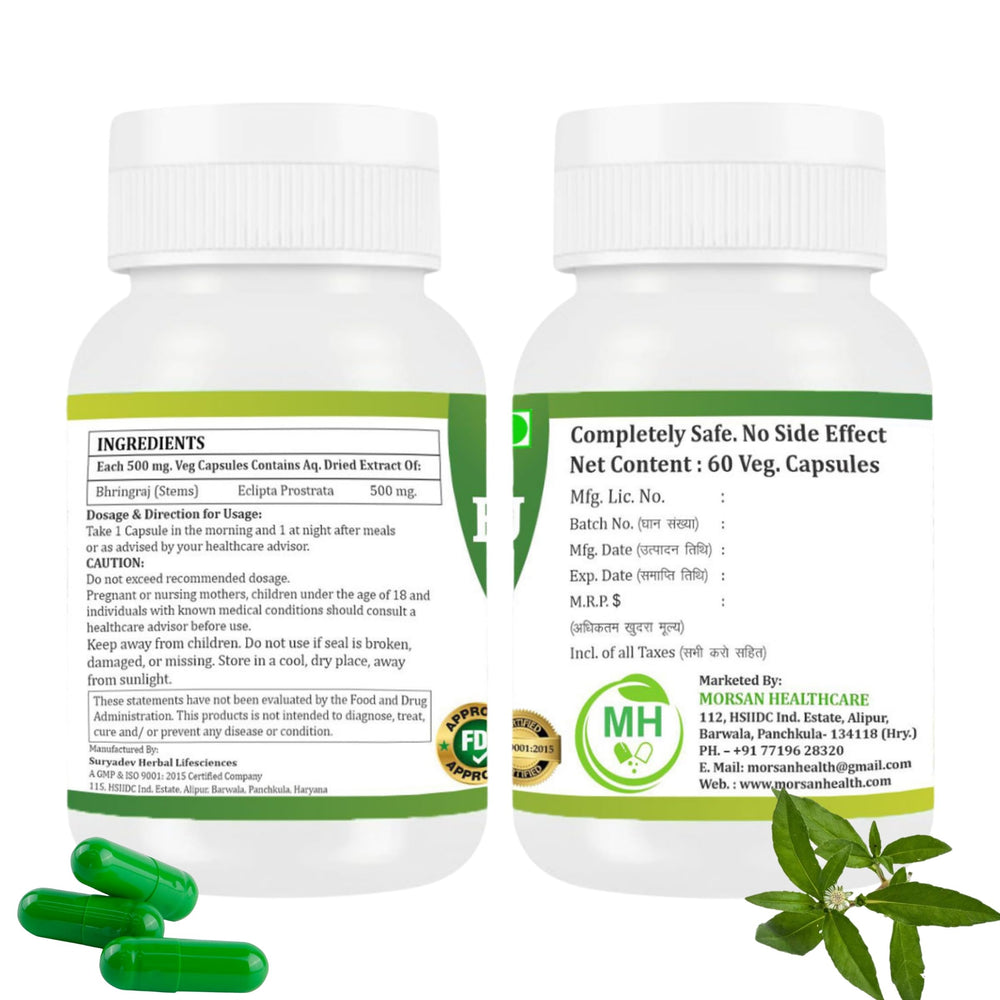 Tabletop display of capsules with natural ingredients background