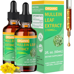 Bottle of Mosslly 1700mg Mullein Drops for Lungs