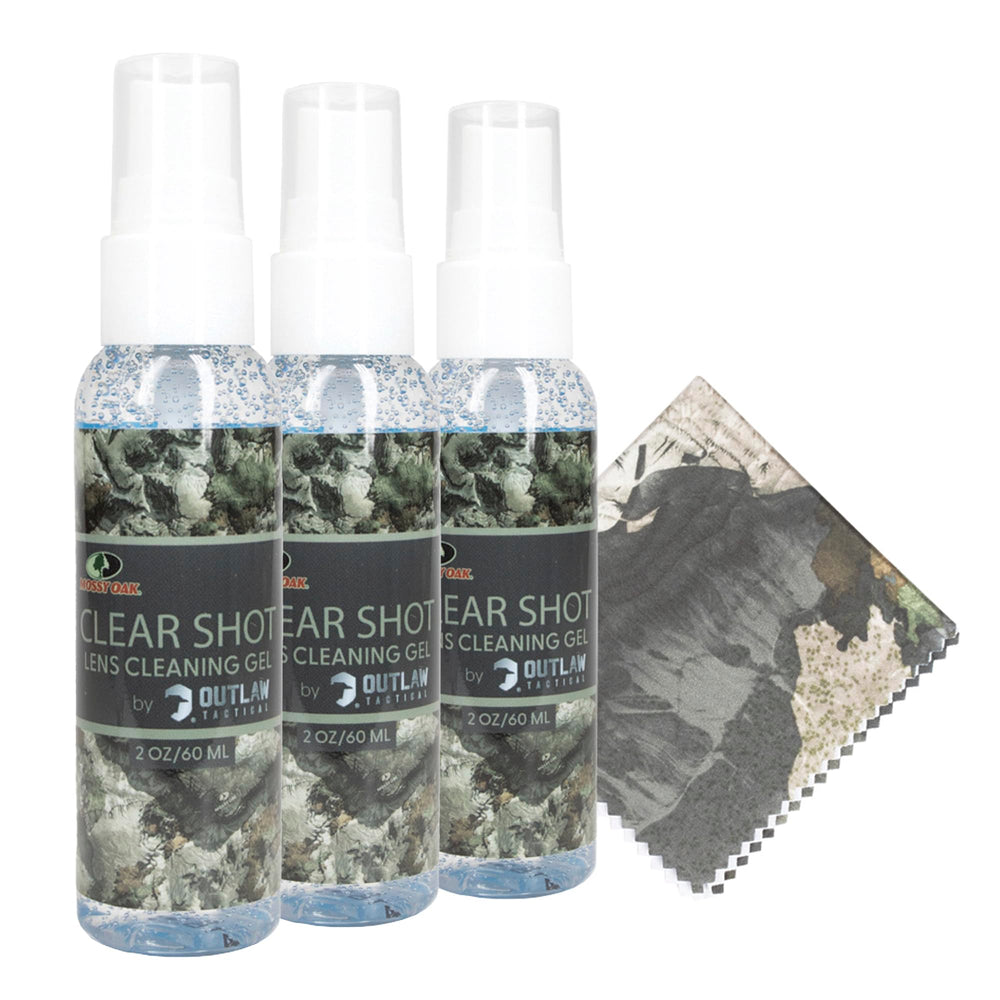Mossy Oak Lens Cleaner 2oz bottle — 3-pack packaging
