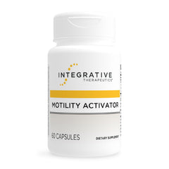 Front view of Motility Activator bottle showing 60 capsules