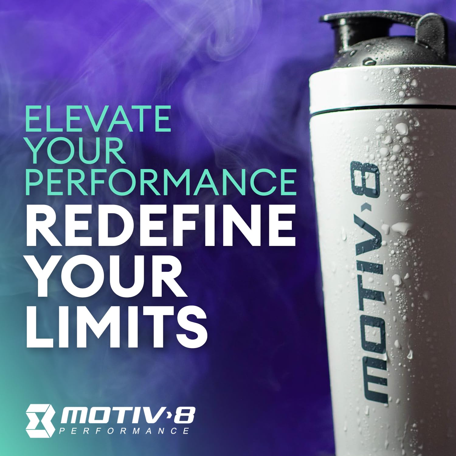 Motiv-8 bottle in lifestyle gym setting